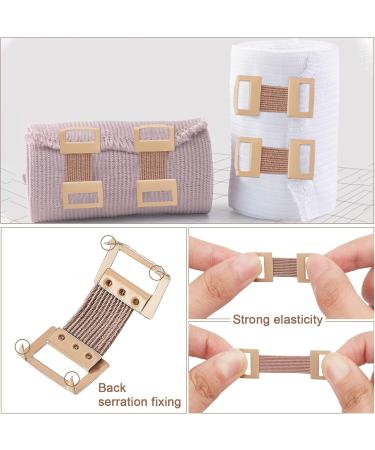 CHGCRAFT 120Pcs Elastic Bandage Clips - Aluminum Stretch Fasteners for Secure Bandage Wraps - Light Brown Replacement Clips - Buy Online on GoSupps.com