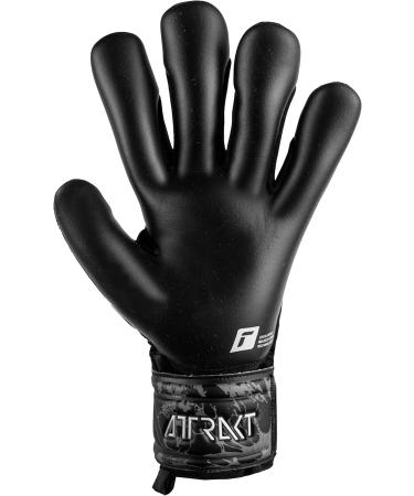 Reusch Attrakt Infinity Goalkeeper Gloves - Unisex Adult Black Size 9 | Superior Grip & Inner Seam Design - Buy Online on GoSupps.com