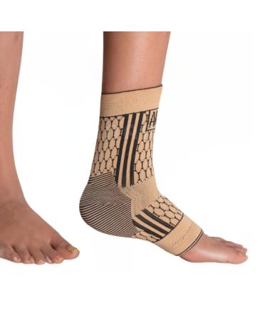 farmer's craft Ankle Brace Support Sleeve & Moisturizing Treatment for Cracked Heel Adjustable Neoprene Breathable Stabilizer Socks (Medium)