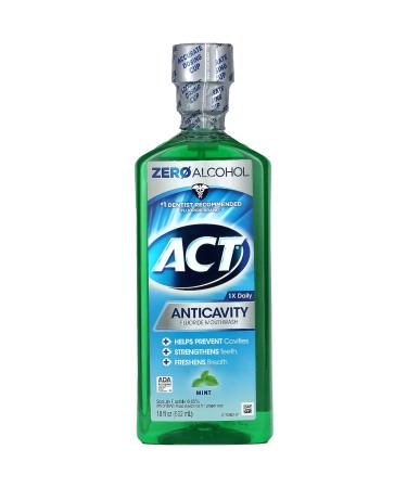 Act Anticavity Fluoride Mouthwash Mint 18 fl oz (Pack of 2)