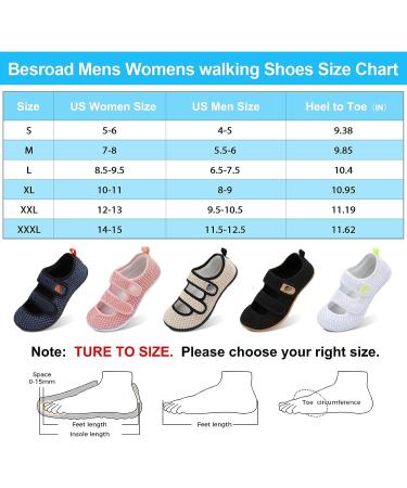 Besroad Adjustable Wide Diabetic Slippers - Lightweight Non-Slip Sneakers Sandals for Women/Men - Light Gray - Size 8.5-9.5 Women/6.5-7.5 Men - Buy Online on GoSupps.com