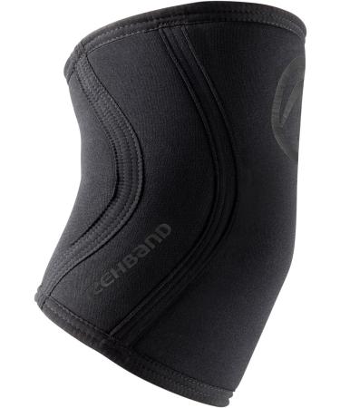 Rehband Elbow Bandage | 5mm SBR/Neoprene Elbow Sleeve for Strength Sports | Anatomical Design | Slippery & Tight-Fitting | Men's & Women's M Carbon/Black - 1 Pair - Buy Online on GoSupps.com