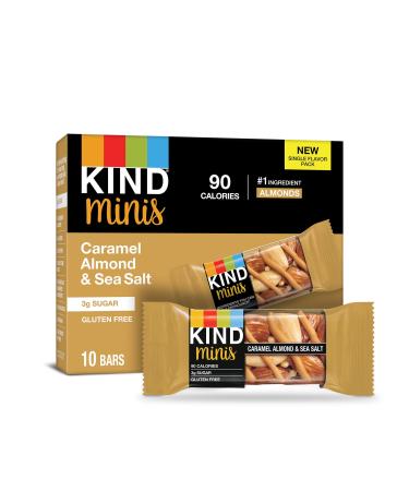 KIND Bar Minis Caramel Almond & Sea Salt Gluten Free 100 Calories Low Sugar 80 Count Caramel Almond & Sea Salt 10 Count (Pack of 8)