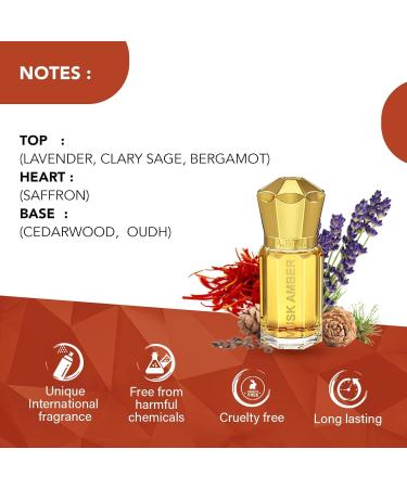 AJMALL Musk Amber Liquid Attar | Woody & Spicy Fragrance | Non-Alcoholic | Long Lasting Liquid Attar For Men - 5 Ml - Buy Online on GoSupps.com