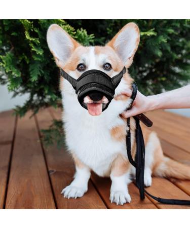 Yaodhaod XXL Black Dog Muzzle - Breathable Nylon Mesh Comfortable & Adjustable for Chewing Biting & Barking - Buy Online on GoSupps.com