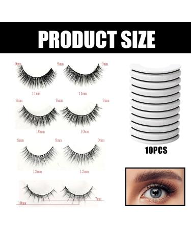 4Pairs Self Adhesive Eyelashes Reusable Adhesive Eyelashes Pre Glued Eyelashes Self Adhesive Lashes Self Adhesive Eyelashes Reusable Self Adhesive Lashes Reusable Eyelash Glue Stick on Eyelashes - Buy Online on GoSupps.com