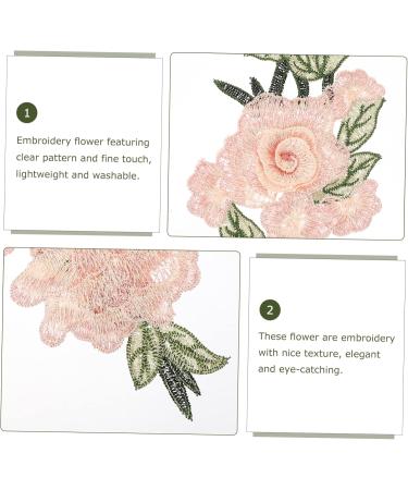 NUOBESTY 2pcs Embroidery Appliqu Sew on Plum Flower Embroidered Appliques Diy Craft Supply Flowers Patch As Shown 27.00X10.00X0.10CM - Buy Online on GoSupps.com