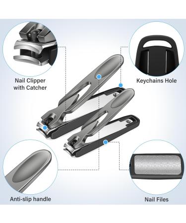 2024 Novelty Nail Clipper with Catcher - Mens Women Gifts Christmas Presents Stocking Fillers for Dad Mess Free Fingernail Clippers Secret Santa Novelty Gifts for Men Him Who Have Everything - Buy Online on GoSupps.com