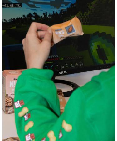 Nicks Minecraft Minis - Vegan Almond Chocolate Snack Bar 160g | Gluten-Free No Added Sugar Palm Oil-Free - Perfect Nut Snack - Buy Online on GoSupps.com
