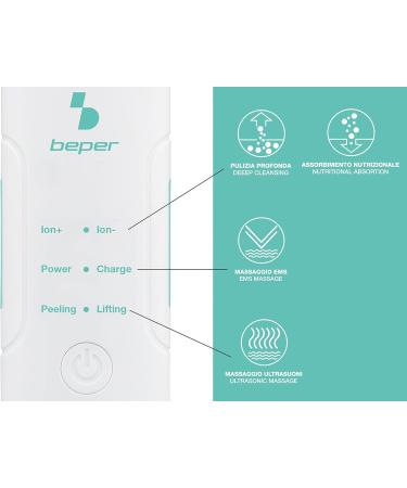 BEPER P302VIS003 4 Functions Ultrasonic Facial Cleansing Device & Facial Massager - Skin Care for All Skin Types - Buy Online on GoSupps.com