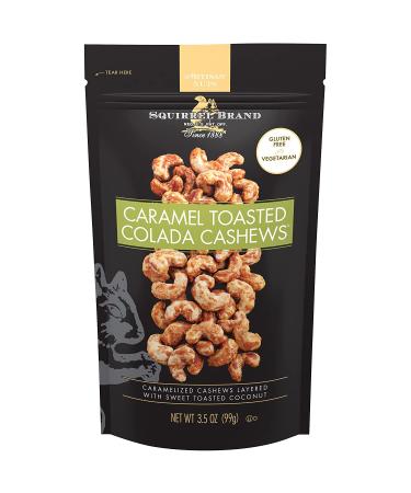 Squirrel Brand Nut Bundle: Caramel Toasted Colada Cashews, Salted Caramel Pecans, Creme Brulee Almonds - 3.5 oz Each - Buy Online on GoSupps.com