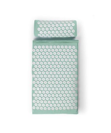 Maxxmee acupressure set |Acupressure mat and acupressure pillow with a practical carrying bag |Soothing relaxationAcupressure mat and pillow green