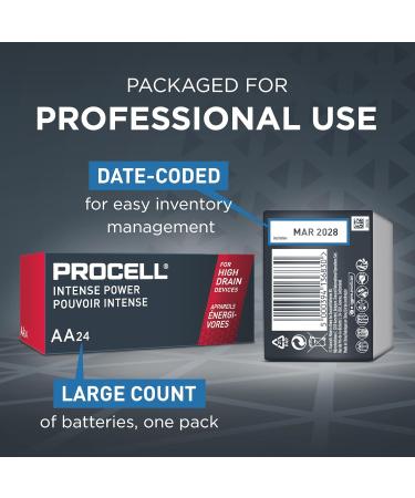 PROCELL Alkaline Intense Power AA Batteries - Bulk Pack of 96 (24 Packs of 4) | High Performance 1.5V Batteries for Long-Lasting Power - Buy Online on GoSupps.com