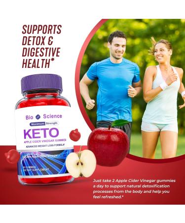 Bioscience Keto Gummies with ACV - Advanced Ketosis Formula (2 Pack, 60 Count) - Vegan Non GMO Supplement - Buy Online on GoSupps.com