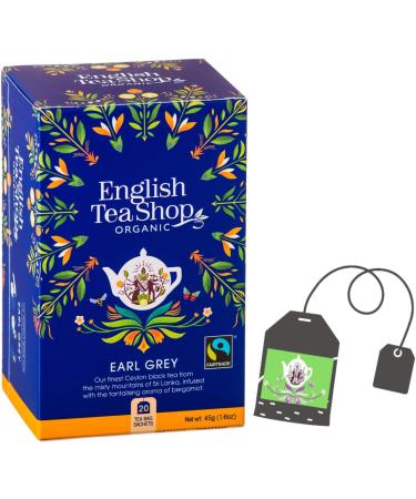  English Tea Shop English Tea Shop | Organic black tea and fair trade bergamot | Earl Grey Natural Bergamot Flavors - 2 x 20 Filters (80g) - Buy Online on GoSupps.com