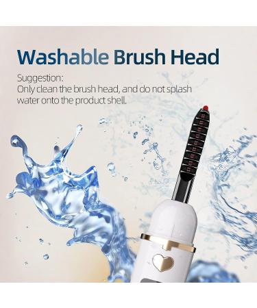EYECURL Portable Heated Eyelash Curler | Intelligent Power 0ff | 24H Long Lasting Natural Curl | Makeup Lash Separator Tool | Eyelash Comb Included | White X8-132MM - Buy Online on GoSupps.com