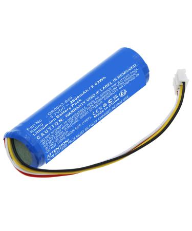 Synergy Digital Emergency Lighting Battery Compatible with Qolsys IAN034NA Emergency Lighting (Li-ion 3.7V 2600mAh) Ultra High Capacity Replacement for Qolsys QR0083-840 Battery