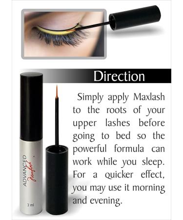 Organic Eyelash Growth Serum - Thicker Longer Lashes & Brows | Natural ADVANCED Lash Enhancer 3ml - International Shipping Available - Buy Online on GoSupps.com