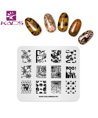 KADS 4pcs Halloween Nail Stamping Plates - DIY Nail Art Decoration Templates for Spooky Designs - Buy Online on GoSupps.com