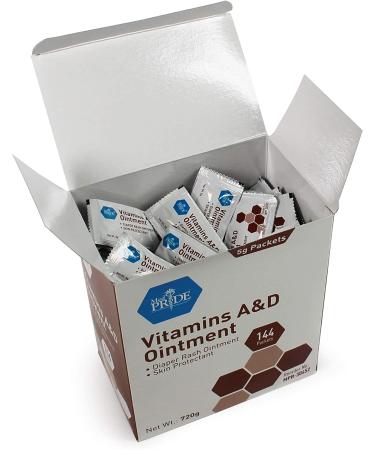 Medpride Vitamin A & D Skin Protectant Ointment | 144 5g Packets for Body Chaffing, Diaper Rash, Cuts, Dry-Cracked Skin | Lanolin & Petrolatum Formula for Men, Women & Babies - Buy Online on GoSupps.com