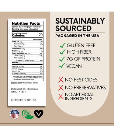 Shipetaukin Chickpea Flour 2 Lbs - Gluten Free Garbanzo Bean Flour for Multi-Purpose Use - Buy Online on GoSupps.com