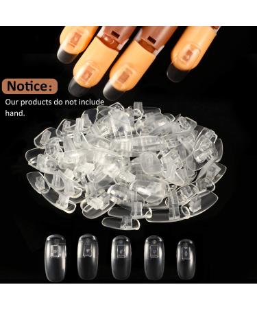 300-Piece Clear False Nail Tips Set for DIY Manicure Training | Removable Fake Nails Display for Practice and Training - Buy Online on GoSupps.com