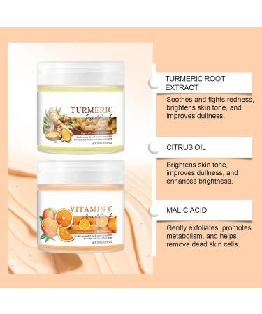 VKaoess Vitamin C and Turmeric Brightening Facial Scrub Exfoliating Face and Facial Scrub for Skin Types Skin Appearance Pores Skin Appearance 100g Turmeric2pcs - Buy Online on GoSupps.com