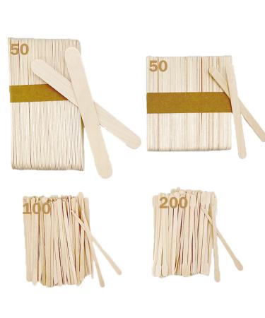 Wooden Wax Sticks 400pcs Wax Spatulas Applicator for Body Eyebrow Legs Face and Small Medium Large Sizes, 4 Style Assorted Wooden Waxing Sticks for Hair Removal or Wood Craft Sticks 1 Count (400 Piece) Wooden Wax Sticks