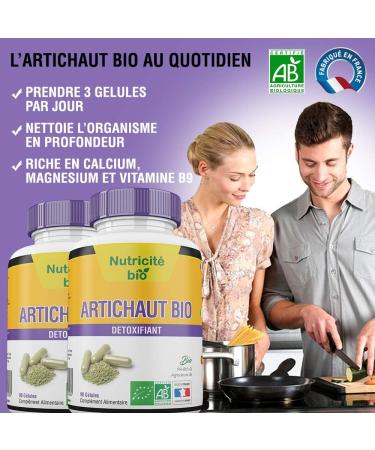Organic Artichoke - 90 Capsules - Natural Detox - 100% Organic and Made in France - Slimming Organic Artichoke to Activate Transit and Protect the Liver - Buy Online on GoSupps.com