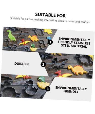 Zerodeko Christmas Biscuit 30 Pcs Dinosaur Baking Set DIY Mini Cookies Universe Theme Baking Dough Mini Animals Kids Baking Molds Cookie Ring Kids Suit Child Christmas Stainless Steel 10.3X5.3X2cmx3pcs Silverx3pcs - Buy Online on GoSupps.com