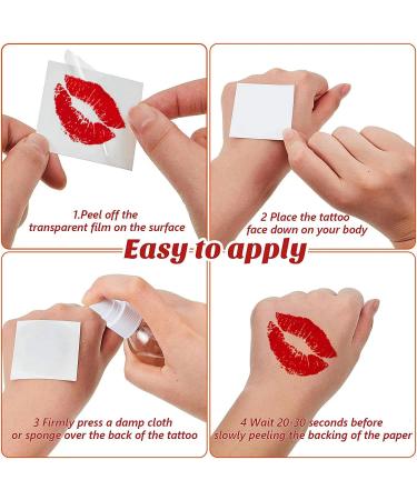 150pcs Valentine's Temporary Lip Tattoos Sticker Set - Sexy Kiss Decal for Lover Party Decorations - Fake Tattoo Stickers for Women - Valentine's Day Decorations - Buy Online on GoSupps.com
