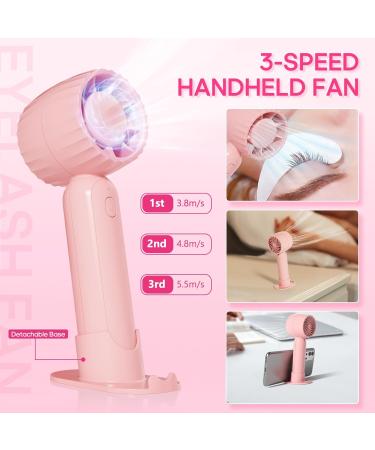 Buqikma Lash Cleaning Kit - Eyelash Extension Cleanser 60ML Lash Shampoo & Rechargeable Fan Dryer | Ultimate Lash Care & Makeup Cleansing in Pink - Buy Online on GoSupps.com