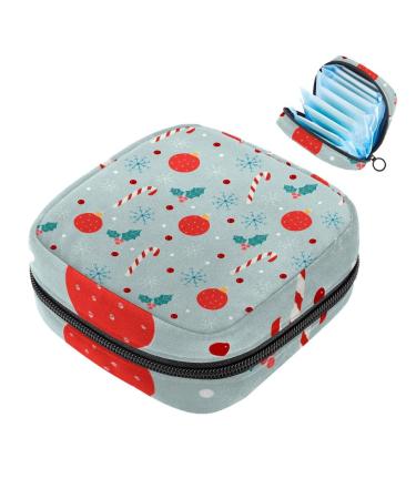 Women bands storage bag menstrual cup pocket girl travel big capacity make-up women bandage organizer Merry Christmas gift pattern color 4 4.7x6.6x6.6 in/12x17x17 cm