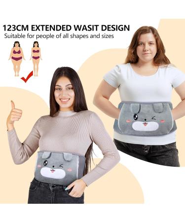 WARMTOYO Wearable Hot Water Bottle with Waist Cover - Grey + Pink - Buy Online on GoSupps.com