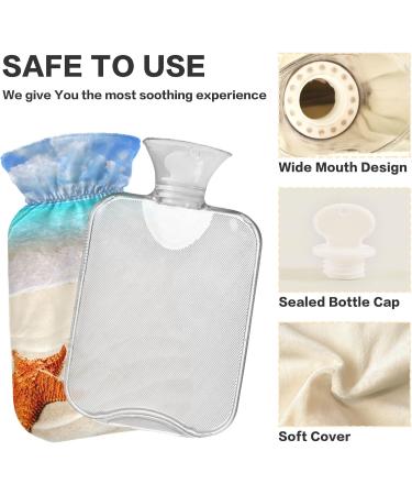 Seestern 1L Beach Summer Hot Water Bottle with Cover | BPA-Free Pain Relief for Headaches Neck & Shoulders - Buy Online on GoSupps.com