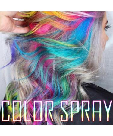 Temporary Hair Color Spray Timesave DIY Hair Color Spray Hair Spray Instant Hair Color for All Hair Types Fast-Drying Hair Coloring Spray for Party Hollowen Cosplay (white one size) (Yellow) - Buy Online on GoSupps.com