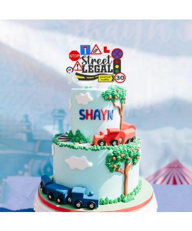 New Driver Cake Topper Street Legal Cake Decor Caution New Driver Party Decoration Learner Driver 16th Birthday Party Supplies Traffic Road Signs Decoration Pass the Driver Test New Driver Favor - Buy Online on GoSupps.com