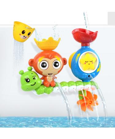 OSLINE Bath Toys for 1 2 3 Year Old Bath Toys for Babies 6-12 Months Toddler Bath Toys for 1-5 Year Old Boy Girl Gift Baby Sensory Toys 6-12 Months Water Play Girls Boys Tub Kids Toys Age 2 3 4