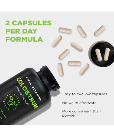 Vital Vitamins Vegan Collagen Booster Capsules + Colostrum Capsules Supplement - Buy Online on GoSupps.com