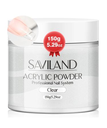 Saviland Clear Acrylic Powder 5.29OZ Large Capacity Acrylic Nail Powder Polymer Professional Acrylic Powder for Salon Effect Nail Extension French Manicure Nail Carving 1-Clear Acrylic Powder - Buy Online on GoSupps.com