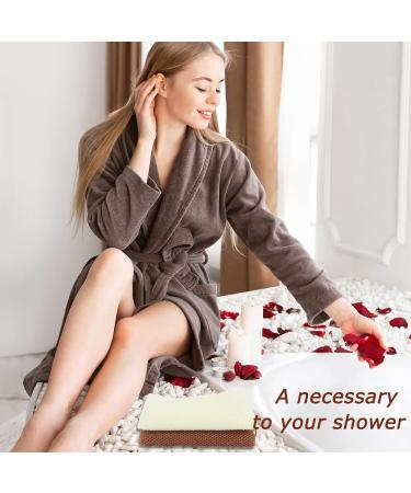 QOPAHI African Exfoliating Net Sponge 2 in 1 Body Shower Scrubber - White/Brown 80x30cm - Buy Online on GoSupps.com