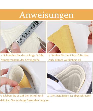 Vegcoo Heel Cushions: 6 Pairs Self-Adhesive Sponge Inserts for Too Big Shoes Ultimate Protection for Sneakers & More (Black & White) - Buy Online on GoSupps.com