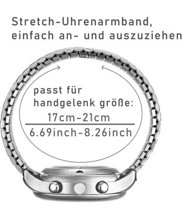 Hearkent Talking Watch for Women | Ideal for Blind Seniors | Loud Voice | Speaks German | Stylish Silver Design | International Shipping Available - Buy Online on GoSupps.com