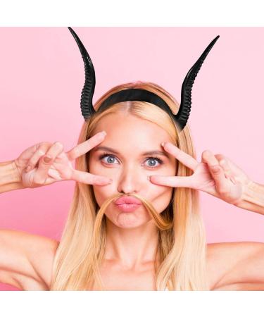 minkissy Horns Headband Horns Hairbands Viking Helmet Forest Animal Cosplay Headdress Devil Cosplay Accessories for Halloween Party Supplies - Buy Online on GoSupps.com