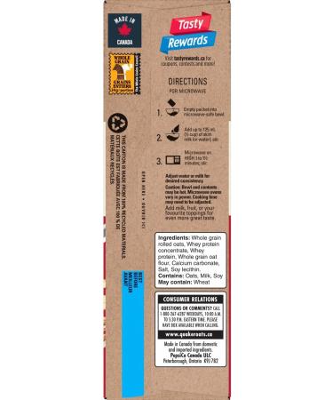 Quaker High Protein Regular Instant Oatmeal 168g (Pack of 12) High Protein Regular Pack of 12 - Buy Online on GoSupps.com