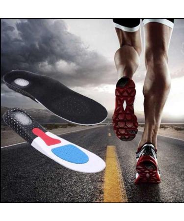 Premium Comfort Gel Sports Insoles for Men & Women - Orthotic Cushion with Arch Support for Plantar Fasciitis & Sore Feet Relief | Large (M 7.5-12 / W 9-13) - Buy Online on GoSupps.com