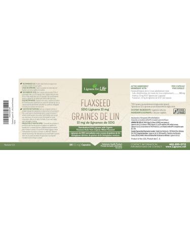 Flaxseed SDG Lignans from Flax Hulls for Dogs - 90 Count (15 mg) Vegetarian Capsules 90ct Bottle - Buy Online on GoSupps.com