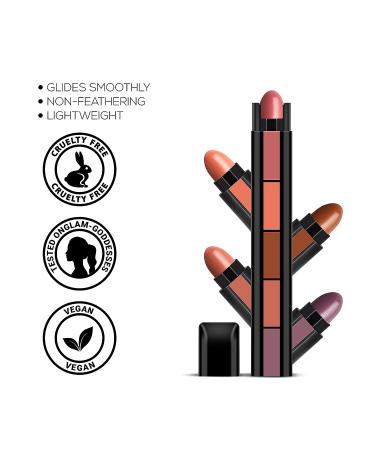 RENEE Fab 5 Nude 5-in-1 Lipstick 7.5gm - Long-lasting, moisturizing lipstick for beautiful lips - Buy Online on GoSupps.com