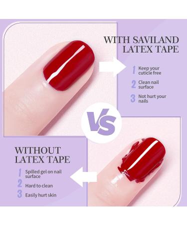 Saviland 45ML Liquid Nail Latex Set - 3PCS Peel Off Liquid Tape for Nails - Cuticle Guard & Skin Barrier Protector - Gel Polish Manicure Starter Kit for Salon & Home DIY - Blue, Pink, White (15ml) - Buy Online on GoSupps.com