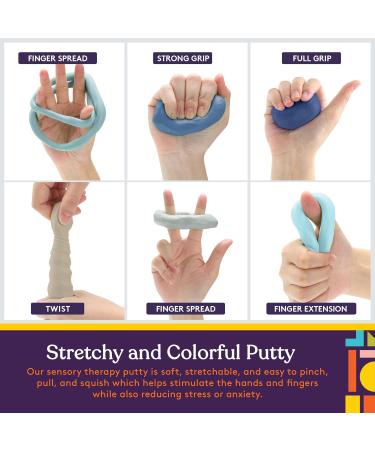 Special Supplies Therapy Putty for Kids & Adults - 6-Color Resistive Hand Exercise Kit for Stress Relief | 3 oz Each - Ocean Colors - Buy Online on GoSupps.com